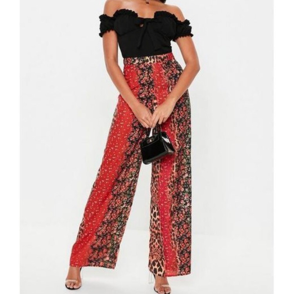 Missguided Animal Floral Pants
